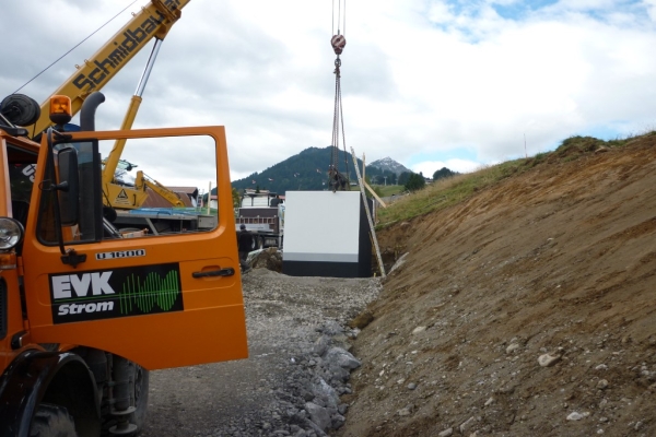 Montage bei der Bioenergie Kleinwalsertal