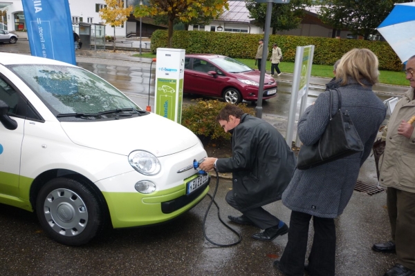 Die Einweihung der e-Tankstelle