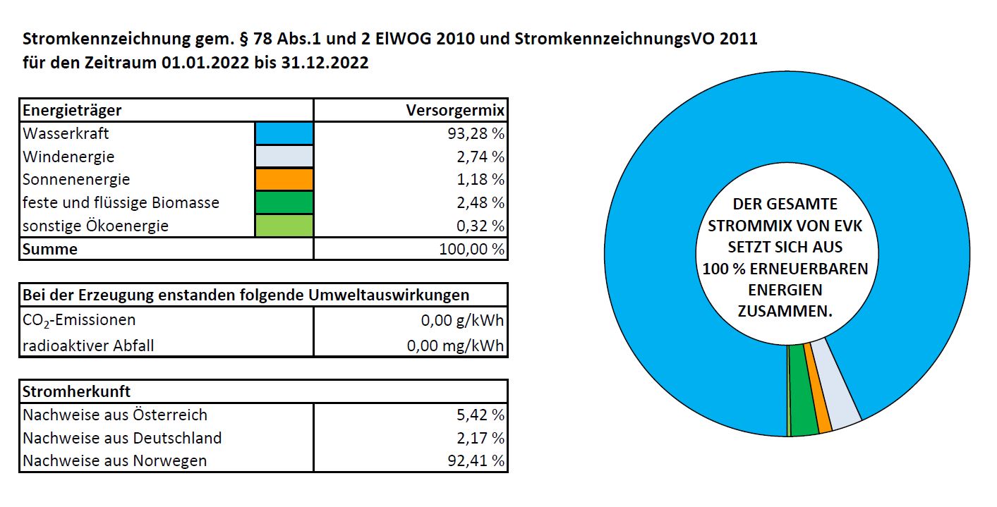 Stromkennzeichnung 2022 Stromkennzeichnung 2022