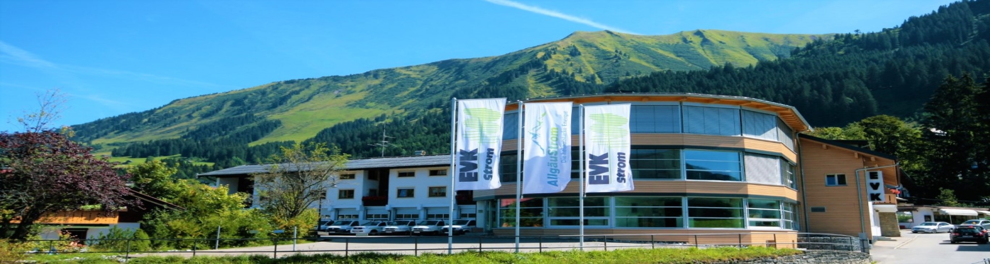Das Geschäftsgebäude der Energieversorgung Kleinwalsertal