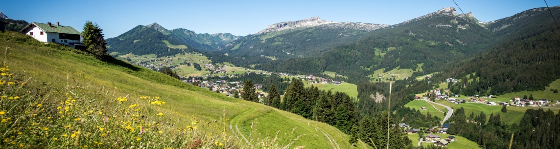 Der Blick auf den hohen Ifen im Kleinwalsertal